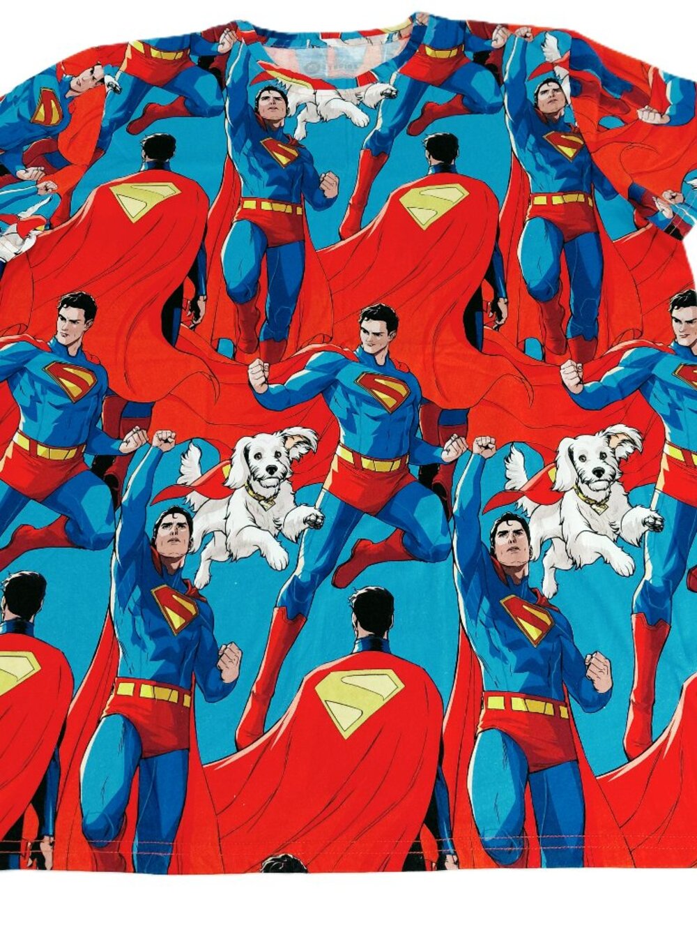 Superman X Cakeworthy Crewneck Tee T-Shirt Adult Unisex Sz XL Krypto DC